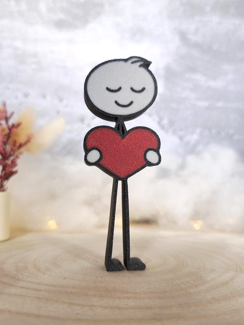 3D Druck Mann mit Herz – romantische Deko – Geschenk Partner