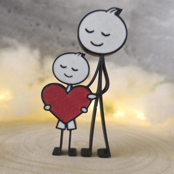 Papa mit Sohn – 3D Druck – Vatertag Geschenk