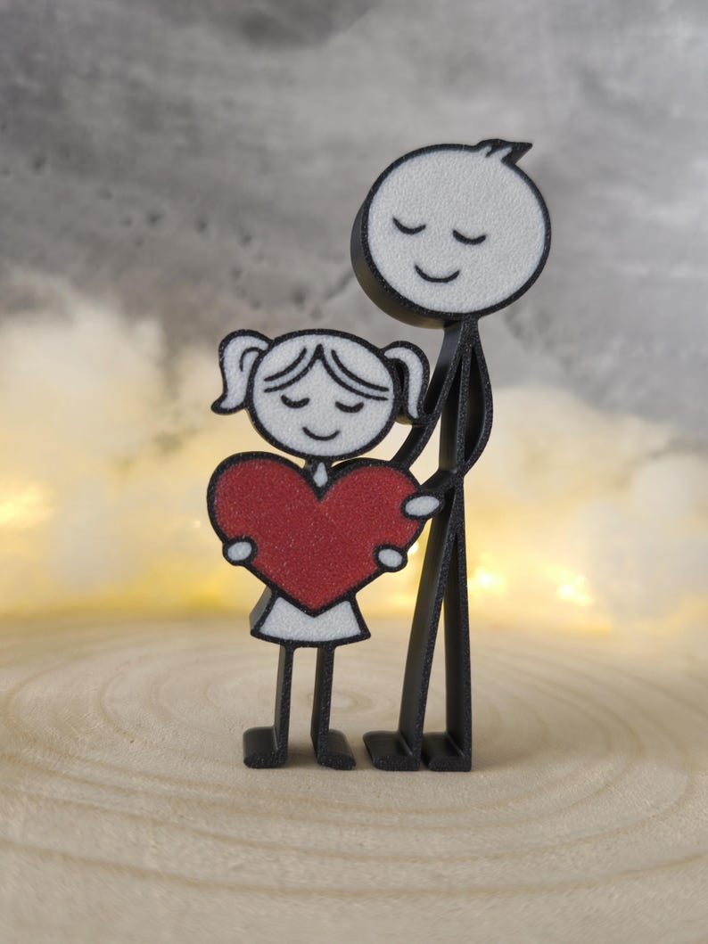 Papa mit Tochter – 3D Druck – Vatertag Geschenk